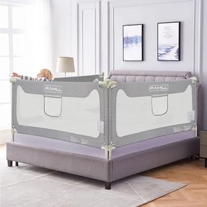 FAMILL Safety Infant Baby Toddler 60” Grey Bed Rail (Only One Rail)